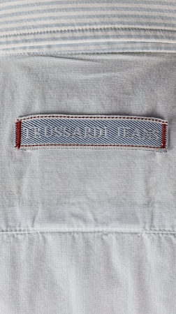 Cămașă bărbătească Trussardi Jeans 100% bumbac albastru foarte deschis premium [4]