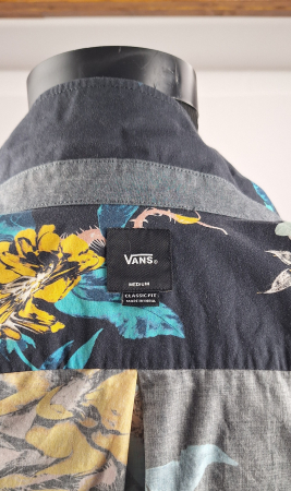 Cămașă bărbătească Vans din bumbac cu imprimeu floral și mânecă scurtă [5]