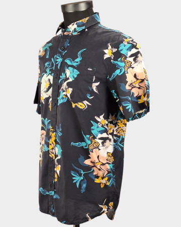 Cămașă bărbătească Vans din bumbac cu imprimeu floral și mânecă scurtă [3]