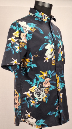 Cămașă bărbătească Vans din bumbac cu imprimeu floral și mânecă scurtă [2]