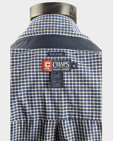 Cămașă CHAPS Ralph Lauren Easy Care bumbac în carouri bleumarin și alb [2]