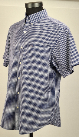 Cămașă CHAPS Ralph Lauren Easy Care bumbac în carouri bleumarin și alb [1]