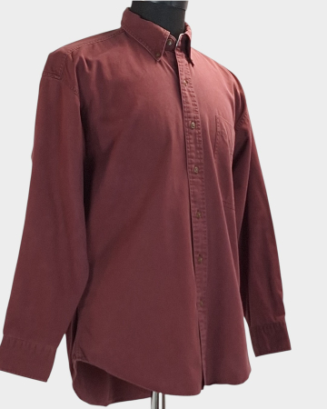 Camasa CHAPS Ralph Lauren bordo 100% bumbac M Made in Mauritius [4]