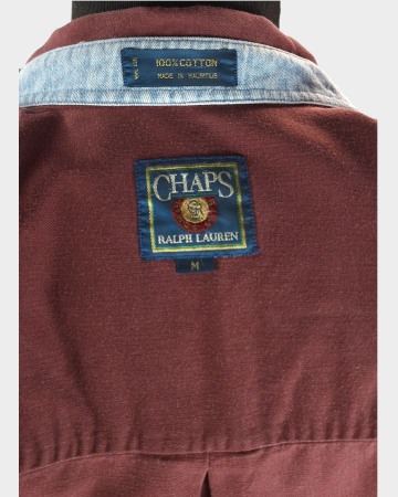 Camasa CHAPS Ralph Lauren bordo 100% bumbac M Made in Mauritius [2]