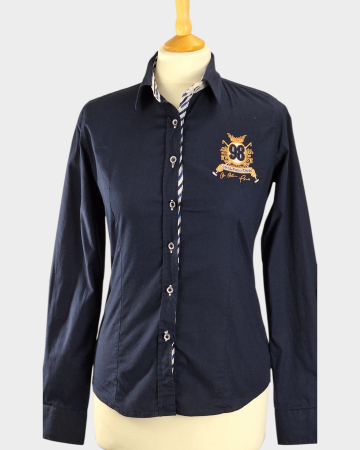 Femei - Camasa-dama-Carisma-Premium-bleumarin-broderie-Caramia
