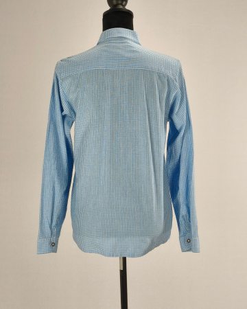 Camasa-dama-Isar-Trachten-bumbac-bleu-carouri-marime-S-Caramia [2]