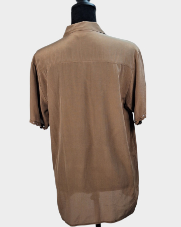 Cămașă COOCOON Rome Italy din mătase naturală 100% mocha taupe [4]