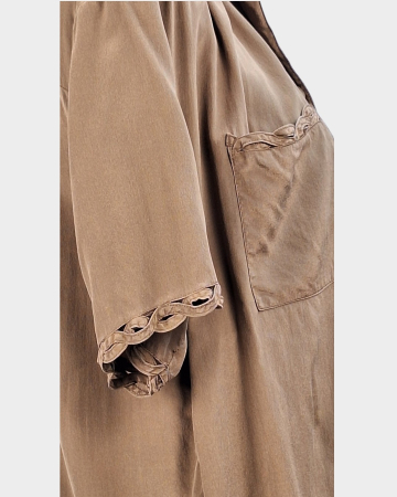 Cămașă COOCOON Rome Italy din mătase naturală 100% mocha taupe [2]