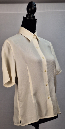 Cămașă din mătase naturală Elizabeth Ascot crem ivory [1]