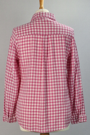 Cămașă Grae Linen roz din in și vâscoză cu carouri gingham mărime S [2]