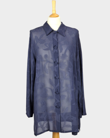 Femei - Cămașă Marina Rinaldi Basic jacquard floral din blend de vâscoză