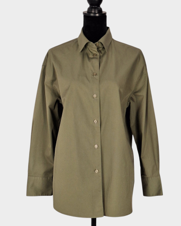 Femei - Cămașă Massimo Dutti oversize verde salvie damă
