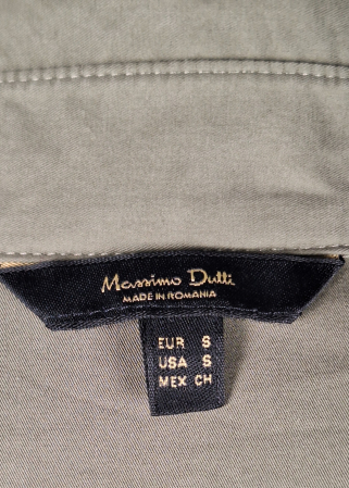Cămașă Massimo Dutti oversize verde salvie damă [4]