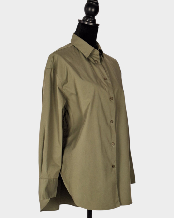 Cămașă Massimo Dutti oversize verde salvie damă [4]
