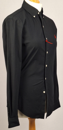 Cămașă Polo Ralph Lauren Slim Fit neagră din bumbac cu elastan [2]