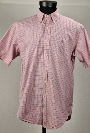 Bărbați - Cămașă Ralph Lauren Classic Fit bumbac în carouri roz bleu și alb
