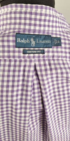 Cămașă Ralph Lauren Custom Fit în carouri mov din bumbac [4]