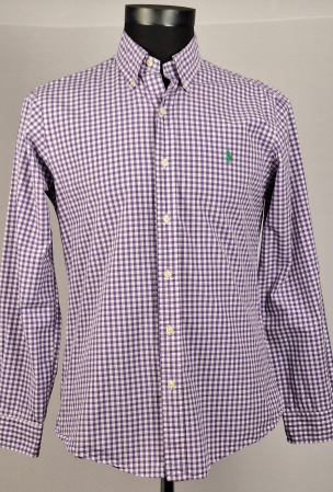 Cămăși - Cămașă Ralph Lauren Custom Fit în carouri mov din bumbac