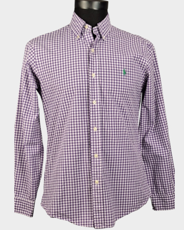Cămăși - Cămașă Ralph Lauren Custom Fit în carouri mov din bumbac