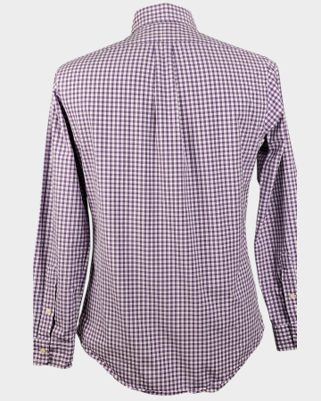 Cămașă Ralph Lauren Custom Fit în carouri mov din bumbac [2]