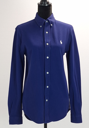 Femei - Camasa Ralph Lauren Featherweight Mesh 100% bumbac albastra S