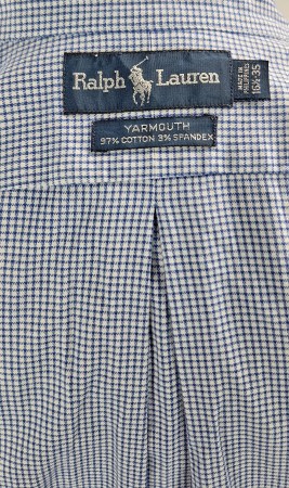 Cămașă Ralph Lauren Yarmouth bleu cu microcarouri din bumbac mărime XL [4]