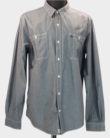 Bluze și cămăși - Camasa-Timberland-Earthkeepers-XXL-bumbac-organic-gri-albastru-Caramia