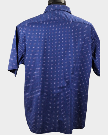 Cămașă Tommy Hilfiger Regular Fit albastru marin cu microprint alb și roșu [3]