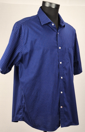 Cămașă Tommy Hilfiger Regular Fit albastru marin cu microprint alb și roșu [4]