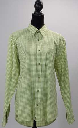 Bluze și cămăși - Camasa-unisex-Fuchs-Trachtenmoden-blend-bumbac-gingham-verde-Caramia