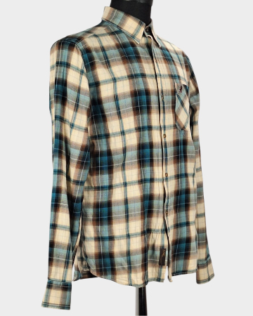 Cămașă unisex Marlboro Classics Slim Fit din bumbac în carouri mărime L [3]