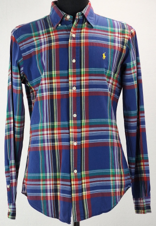 Femei - Cămașă unisex Ralph Lauren Custom Fit din bumbac în carouri mărime M
