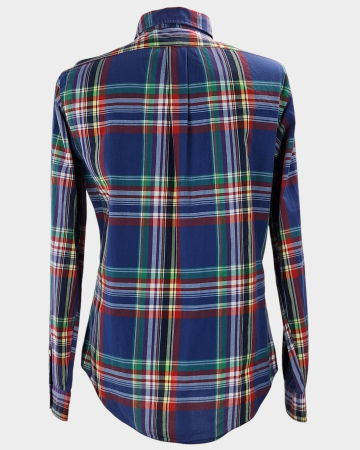 Cămașă unisex Ralph Lauren Custom Fit din bumbac în carouri mărime M [3]