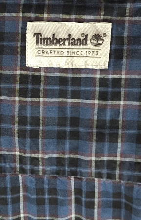 Cămașă unisex Timberland din bumbac în carouri albastre – L–XL [2]