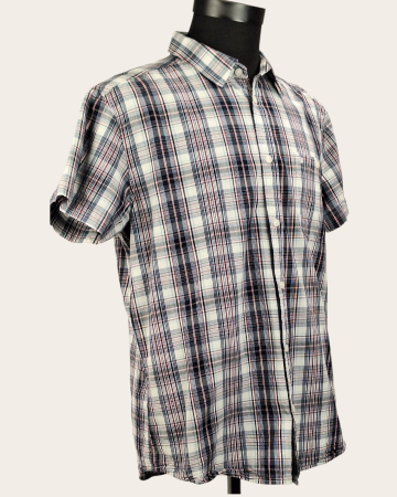Cămașă Wrangler 1947 Regular Fit bumbac în carouri alb bleumarin gri și roșu [3]