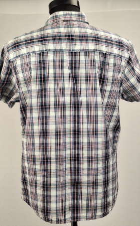 Cămașă Wrangler 1947 Regular Fit bumbac în carouri alb bleumarin gri și roșu [1]
