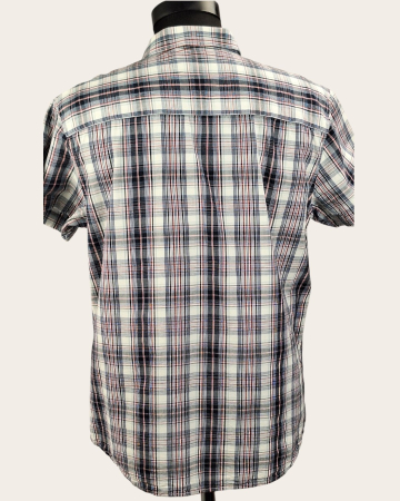 Cămașă Wrangler 1947 Regular Fit bumbac în carouri alb bleumarin gri și roșu [2]