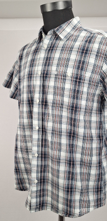 Cămașă Wrangler 1947 Regular Fit bumbac în carouri alb bleumarin gri și roșu [2]