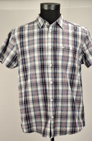 Bărbați - Cămașă Wrangler 1947 Regular Fit bumbac în carouri alb bleumarin gri și roșu