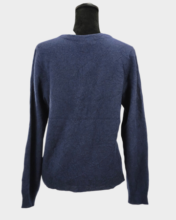 Cardigan Cashmere albastru 100% cașmir cu nasturi din sidef M-L [1]