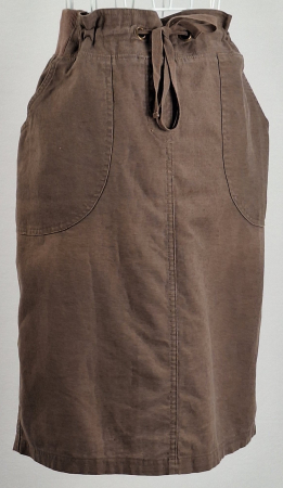 Fuste - Fusta midi BPC Bonprix Collection 100 bumbac maro