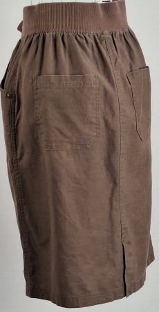 Fusta midi BPC Bonprix Collection 100 bumbac maro [2]