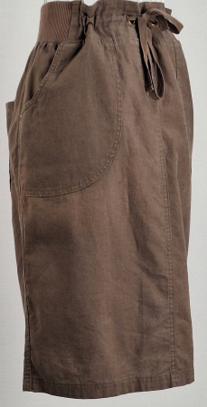 Fusta midi BPC Bonprix Collection 100 bumbac maro [1]