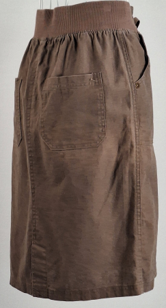 Fusta midi BPC Bonprix Collection 100 bumbac maro [3]