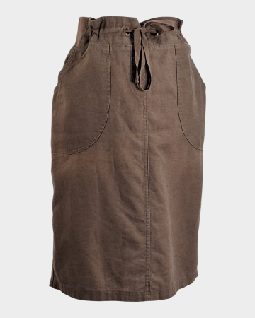 Fuste - Fusta midi BPC Bonprix Collection 100 bumbac maro
