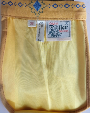 Fustă midi Original Distler Trachten din bumbac galben ocru XS–S [3]