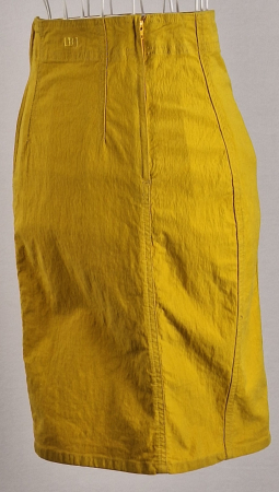 Fuste - Fustă midi vintage Laura Biagiotti Jeans galben muștar Made in Italy