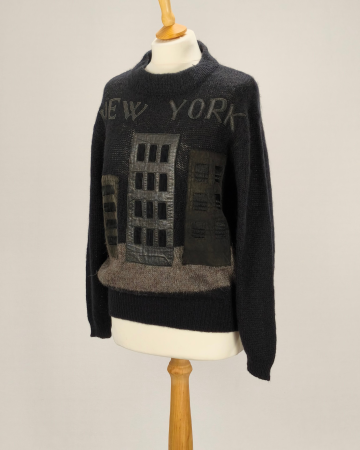 Iceberg pulover Made in Italy lână alpaca mohair cu inserții din piele New York [1]