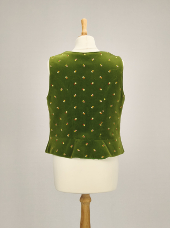 Kaiserjäger vestă verde 100% catifea de bumbac brodată manual mărimea 44 L [2]