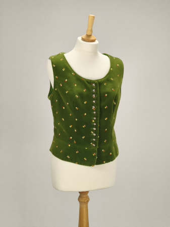 Kaiserjäger vestă verde 100% catifea de bumbac brodată manual mărimea 44 L [3]